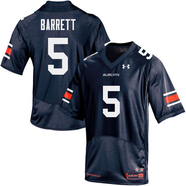 Men Auburn Tigers #5 Devan Barrett College Football Jerseys Sale-Navy